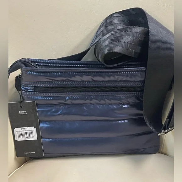 Nylon Quilted Crossbody Bag - Black - Picture 1 of 1